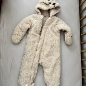 Koala Kids Cream Fleece Bear Footie